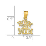 Load image into Gallery viewer, 14K Yellow Gold Born To Win Pendant

