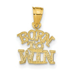 Load image into Gallery viewer, 14K Yellow Gold Born To Win Pendant

