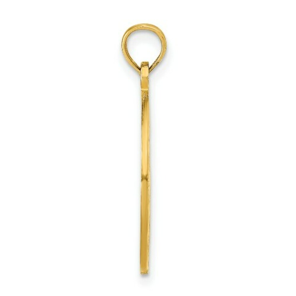 14K Yellow Gold Ocean City With Dolphins Pendant