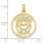 Load image into Gallery viewer, 14K Yellow Gold Ocean City With Dolphins Pendant
