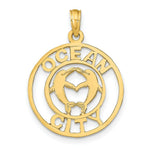 Load image into Gallery viewer, 14K Yellow Gold Ocean City With Dolphins Pendant
