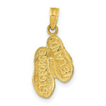 Load image into Gallery viewer, 14K Yellow Gold St. George Island Reversible Flip Flops Pendant
