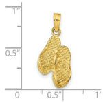 Load image into Gallery viewer, 14K Yellow Gold St. George Island Reversible Flip Flops Pendant

