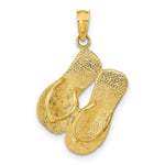 Load image into Gallery viewer, 14K Yellow Gold Key West Reversible Flip Flops Pendant
