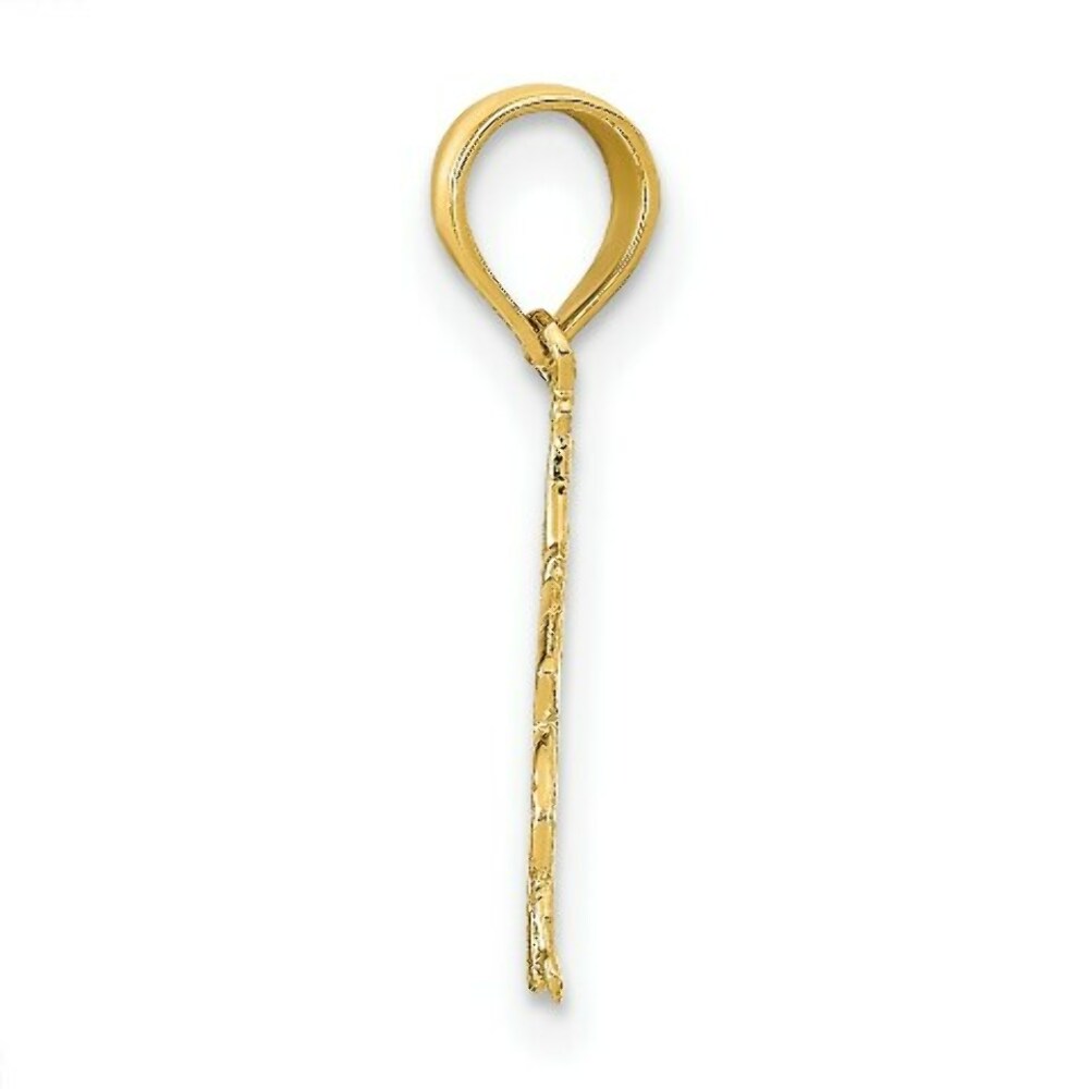 14K Yellow Gold Gambler With Cards Pendant