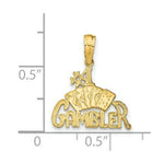 Load image into Gallery viewer, 14K Yellow Gold Gambler With Cards Pendant
