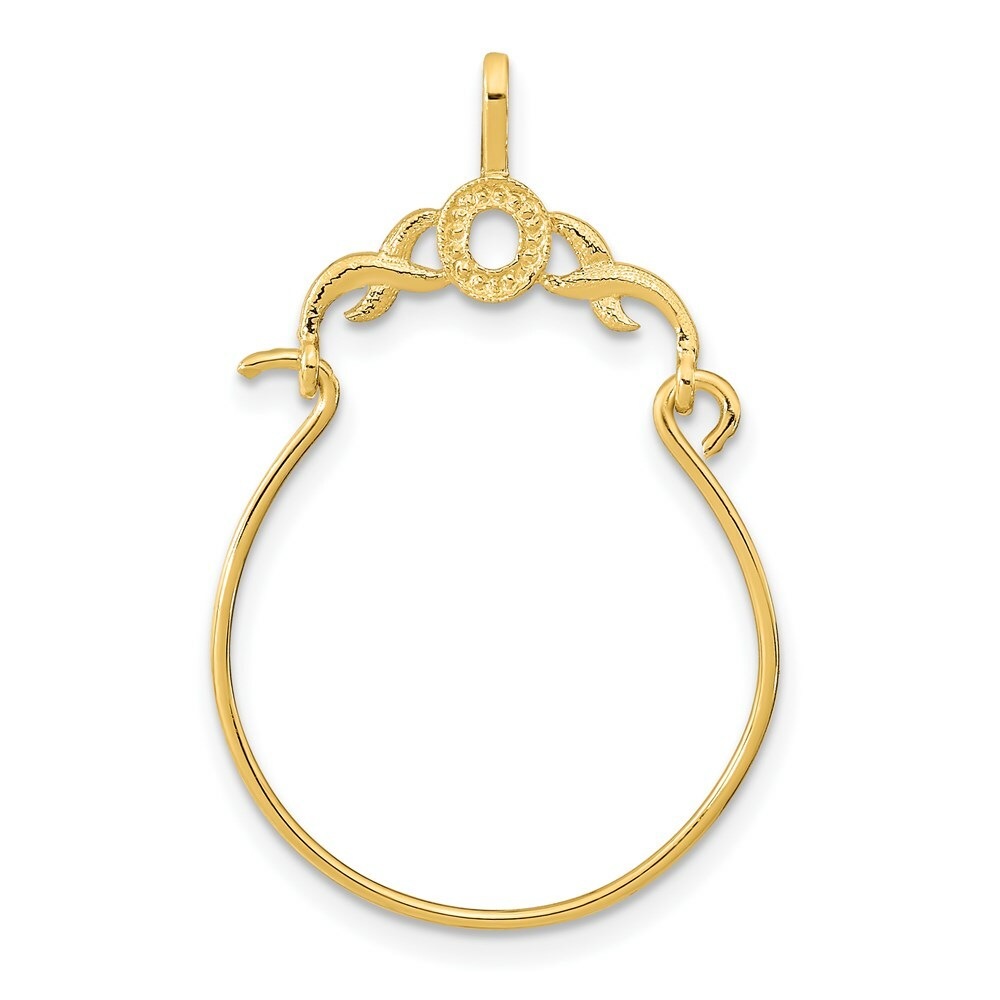 14K Yellow Gold Charm Pendant Holder