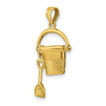 Load image into Gallery viewer, 14K Yellow Gold Key West Pail and Shovel Pendant
