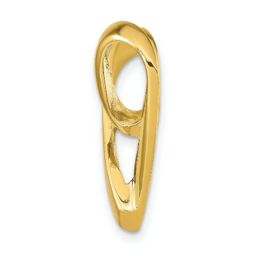 14K Yellow Gold Polished Heart Chain Slide