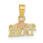 Load image into Gallery viewer, 14K Rose And Yellow Gold Brat Pendant
