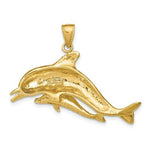 Load image into Gallery viewer, 14K Yellow Gold Dolphins Pendant
