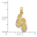 Load image into Gallery viewer, 14K Yellow Gold Solid Polished Sandals Pendant
