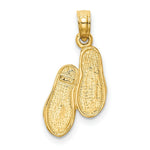 Load image into Gallery viewer, 14K Yellow Gold Solid Polished Sandals Pendant
