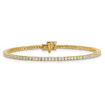 Load image into Gallery viewer, Lab Grown Diamond Tennis Bracelet set in 14K White or Yellow for Women - 7 Inch Solid Casted Design with Box Catch Safety Clasp
