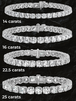 Load image into Gallery viewer, Lab Grown Diamond Tennis Bracelet set in 14K White or Yellow for Women - 7 Inch Solid Casted Design with Box Catch Safety Clasp
