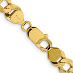 Load image into Gallery viewer, 14K Yellow Gold 8.3mm Solid Polished Light Flat Cuban Chain  length: 20 inches
