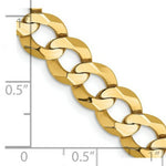 Load image into Gallery viewer, 14K Yellow Gold 8.3mm Solid Polished Light Flat Cuban Chain  length: 20 inches
