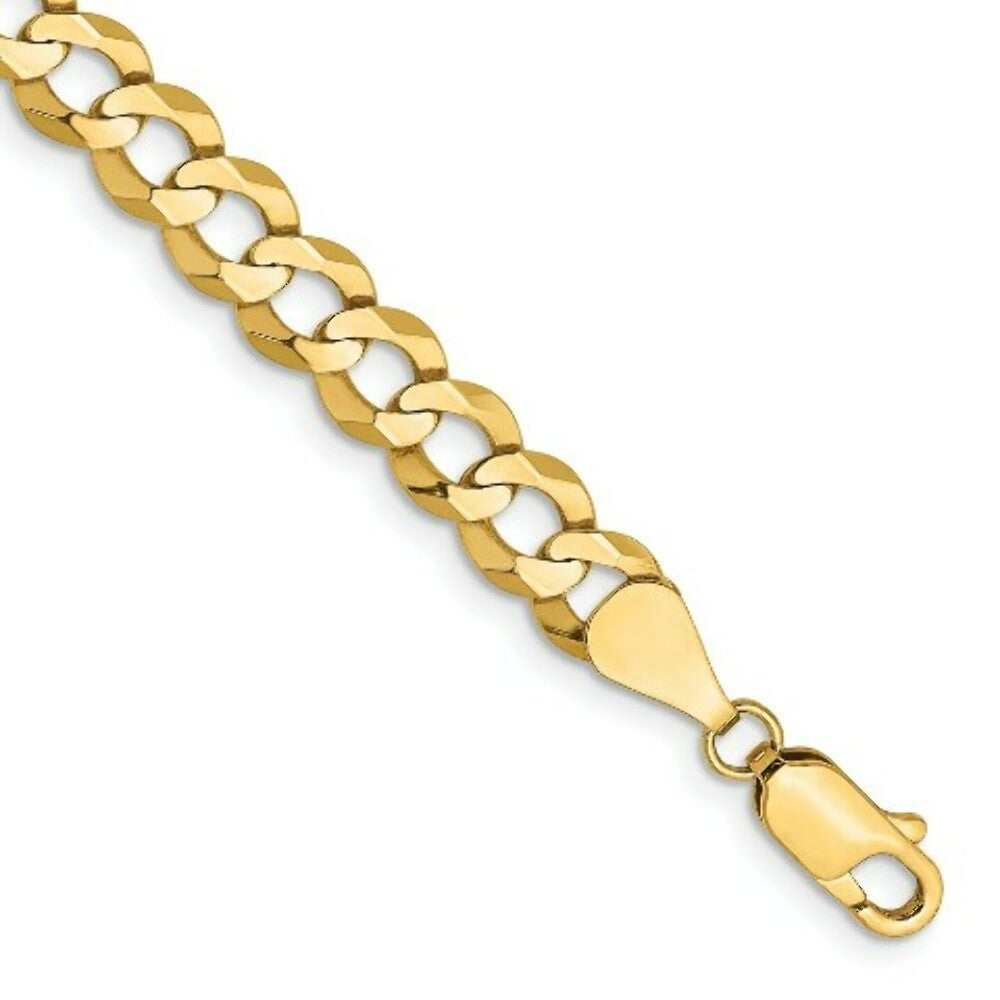14K Yellow Gold 8.3mm Lightweight Flat Cuban Chain