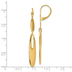 Load image into Gallery viewer, Leslie's 14K Yellow Gold Polished Leverback Dangle Earrings 52mm length
