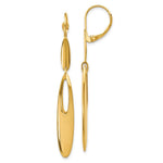 Load image into Gallery viewer, Leslie's 14K Yellow Gold Polished Leverback Dangle Earrings 52mm length
