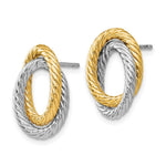Load image into Gallery viewer, Leslie's 14K Yellow Gold Two-Toned Fancy Earrings
