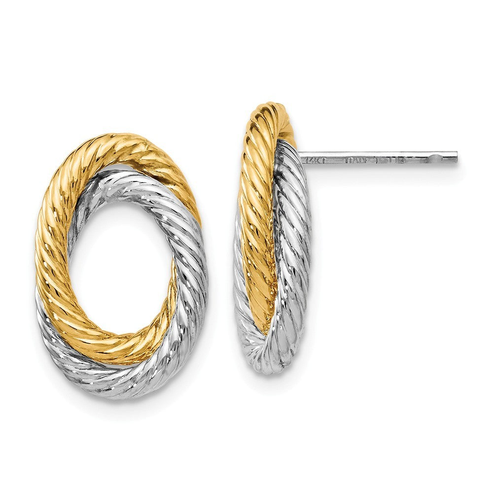 Leslie's 14K Yellow Gold Two-Toned Fancy Earrings
