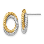Load image into Gallery viewer, Leslie's 14K Yellow Gold Two-Toned Fancy Earrings
