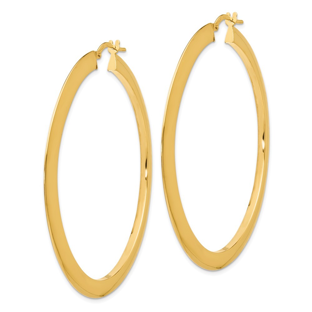 Leslie's 14K Yellow Gold Polished Hoop Earrings 55mm length