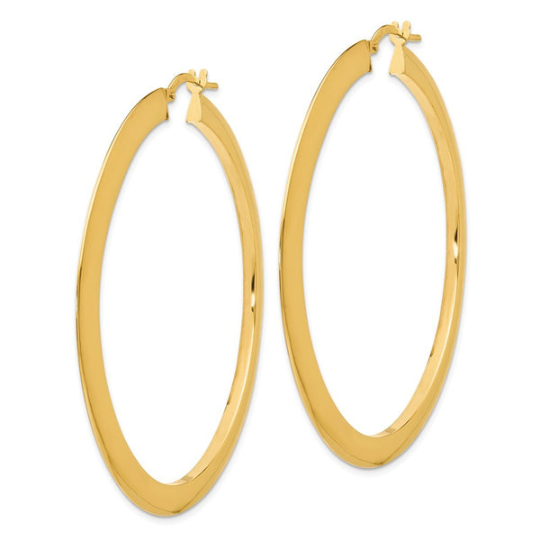 Leslie's 14K Yellow Gold Polished Hoop Earrings 55mm length