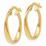 Load image into Gallery viewer, Leslie's 14K Yellow Gold Polished Hoop Earrings 24mm length
