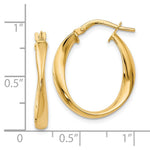 Load image into Gallery viewer, Leslie's 14K Yellow Gold Polished Hoop Earrings 24mm length
