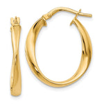 Load image into Gallery viewer, Leslie's 14K Yellow Gold Polished Hoop Earrings 24mm length

