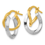 Load image into Gallery viewer, Leslie's 14K Two-tone Gold Hoop Earrings
