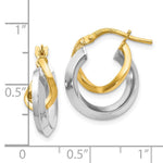 Load image into Gallery viewer, Leslie's 14K Two-tone Gold Hoop Earrings
