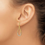 Load image into Gallery viewer, Leslie's 14K Two-tone Gold CZ Post Dangle Earrings
