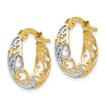 Load image into Gallery viewer, Leslie's 14K Two-tone Gold Earrings 16mm length
