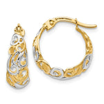 Load image into Gallery viewer, Leslie's 14K Two-tone Gold Earrings 16mm length

