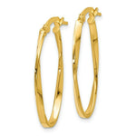 Load image into Gallery viewer, Leslies 14K Yellow Gold Twisted Oval Hoop Earrings 30mm length
