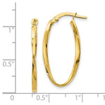 Load image into Gallery viewer, Leslies 14K Yellow Gold Twisted Oval Hoop Earrings 30mm length
