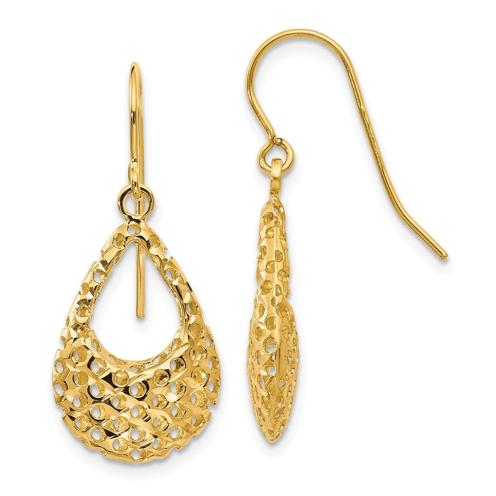 Leslies 14K Yellow Gold Shepherd Hook Earrings