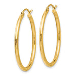 Load image into Gallery viewer, Leslies 14K Yellow Gold 2mm Polished Hoop Earrings  30mm width
