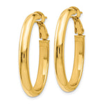 Load image into Gallery viewer, Leslie's 14K Yellow Gold Polished Oval Hoop Earrings 31mm length
