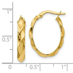 Load image into Gallery viewer, Leslie's 14K Yellow Gold Polished and Twisted Oval Hoop Earrings  17mm width
