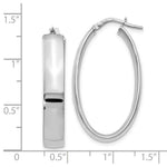 Load image into Gallery viewer, Leslie's 14K White Gold Polished Oval Hoop Earrings 32mm length

