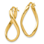 Load image into Gallery viewer, Leslie's 14K Yellow Gold Polished Oval Twisted Hoop Earrings 24mm length
