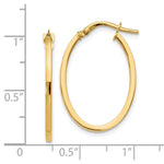 Load image into Gallery viewer, Leslie's 14K Yellow Gold Polished Oval Hoop Earrings 27mm length
