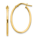 Load image into Gallery viewer, Leslie's 14K Yellow Gold Polished Oval Hoop Earrings 27mm length
