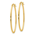 Load image into Gallery viewer, Leslie's 14K Yellow Gold Polished Oval Hoop Earrings 40mm length
