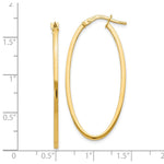 Load image into Gallery viewer, Leslie's 14K Yellow Gold Polished Oval Hoop Earrings 40mm length

