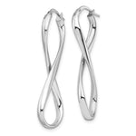 Load image into Gallery viewer, Leslie's 14K White Gold Polished Infinity Hoop Earrings
